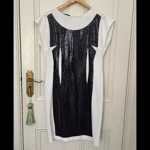 Vintage Moschino Boutique Off-White Dress with Sequins